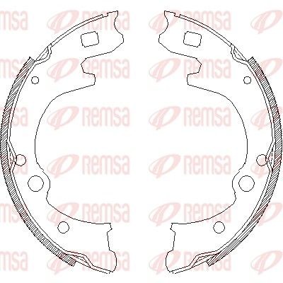 REMSA Brake Shoe Set Article number: 4150.00 cheaply