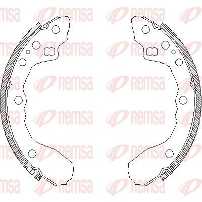 REMSA Brake Shoe Set Article number: 4344.00 cheaply