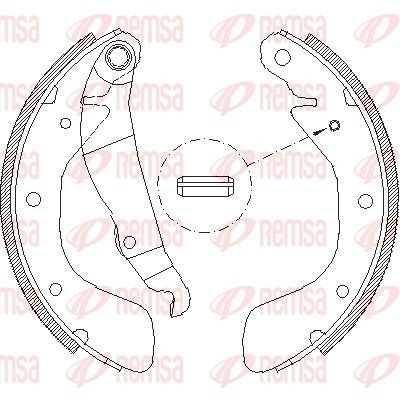 REMSA Brake Shoe Set Article number: 4398.00 cheaply