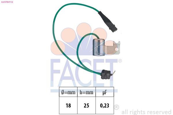 FACET Condenser, ignition Article number: 0.0179/112 cheaply