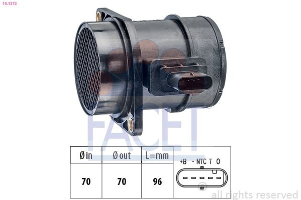 FACET Mass air flow sensor Article number: 10.1372 cheaply