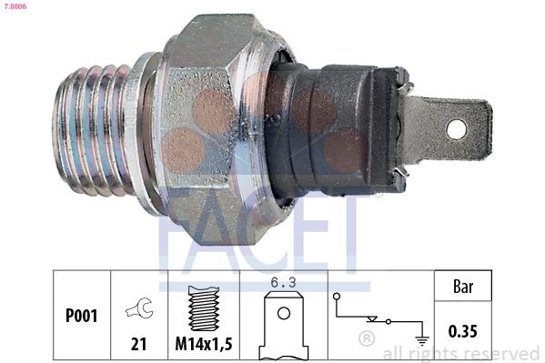 FACET Oil Pressure Switch Article number: 7.0006 cheaply