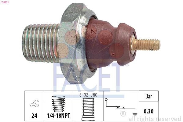 FACET Oil Pressure Switch Article number: 7.0011 cheaply
