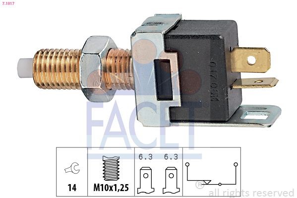 FACET Brake Light Switch Article number: 7.1017 cheaply