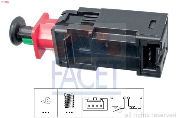 FACET Brake Light Switch Article number: 7.1208 cheaply