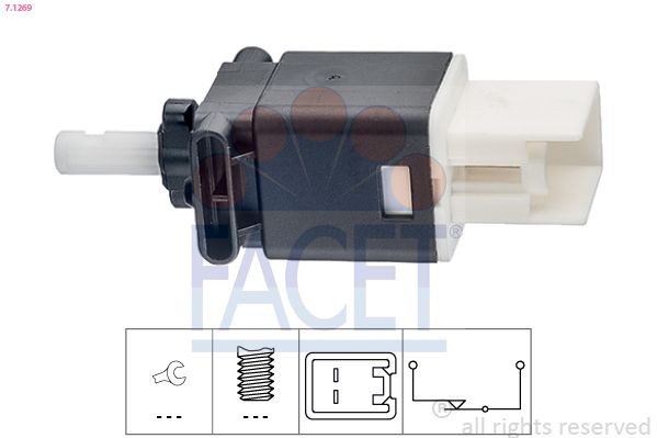 FACET Brake Light Switch Article number: 7.1269 cheaply