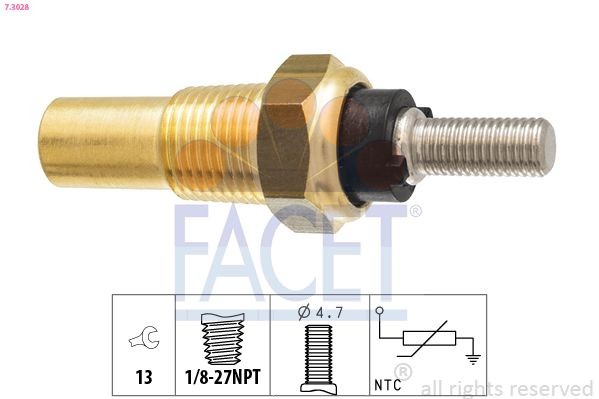 FACET Sensor, coolant temperature Article number: 7.3028 cheaply