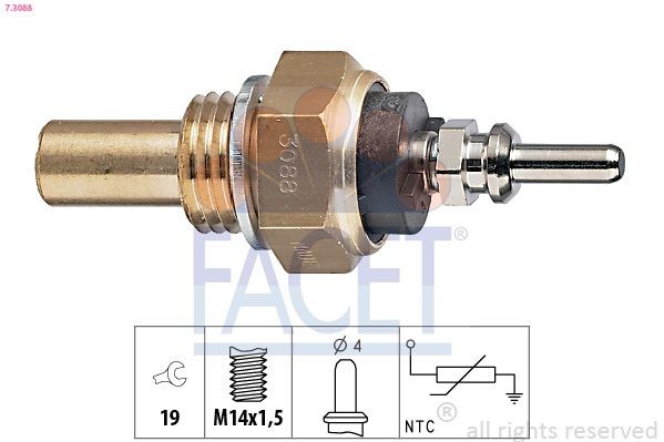 FACET Sensor, coolant temperature Article number: 7.3088 cheaply