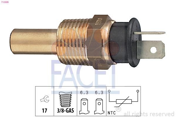 FACET Sensor, coolant temperature Article number: 7.3228 cheaply