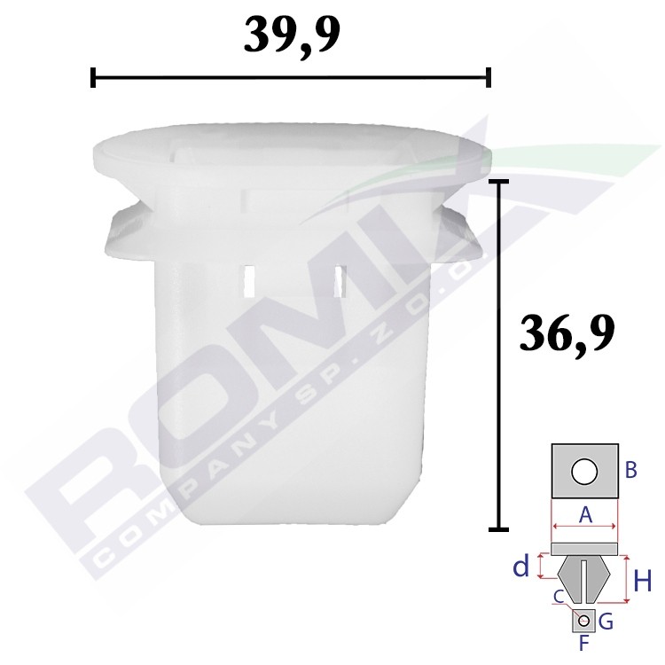 ROMIX Clip, trim / protective strip Article number: C70781 cheaply