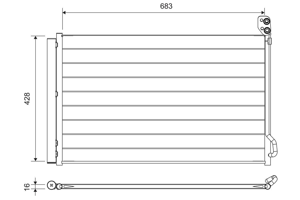 VALEO Air conditioning condenser Article number: 822756 cheaply