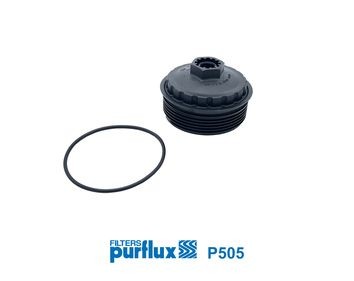 PURFLUX P505 Cover, oil filter housing TRANSIT 2.4 DI 90 PS Diesel 2006