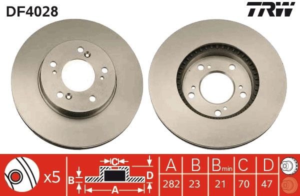 TRW Bremseskive Varenummer: DF4028 billige