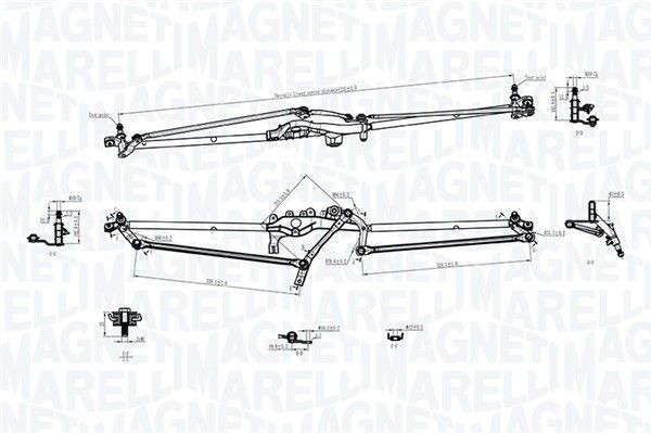 MAGNETI MARELLI Wiper Linkage Article number: 085570703010 cheaply