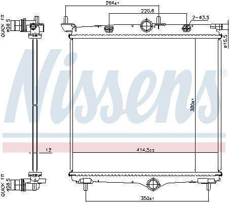 NISSENS Engine radiator Article number: 607031 cheaply