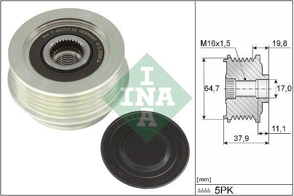 INA Alternator Freewheel Clutch Article number: 535 0370 10 cheaply
