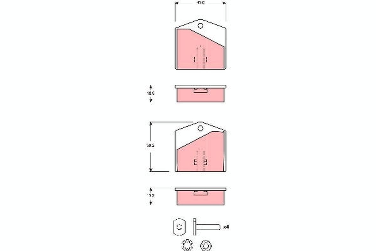 TRW Brake Pad Set, disc parking brake Article number: GDB1640 cheaply