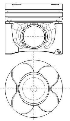 MAHLE ORIGINAL Piston Article number: 037 PI 00151 000 cheaply