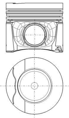 MAHLE ORIGINAL Piston Article number: 037 PI 00152 001 cheaply