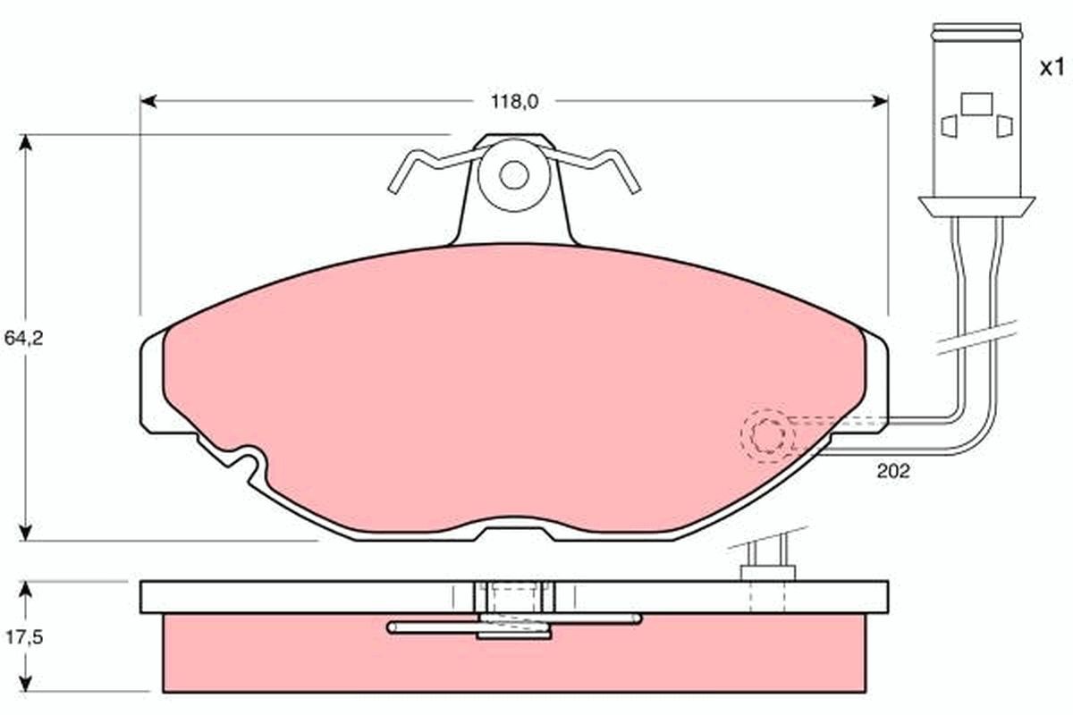 TRW Brake pad set Article number: GDB428 cheaply