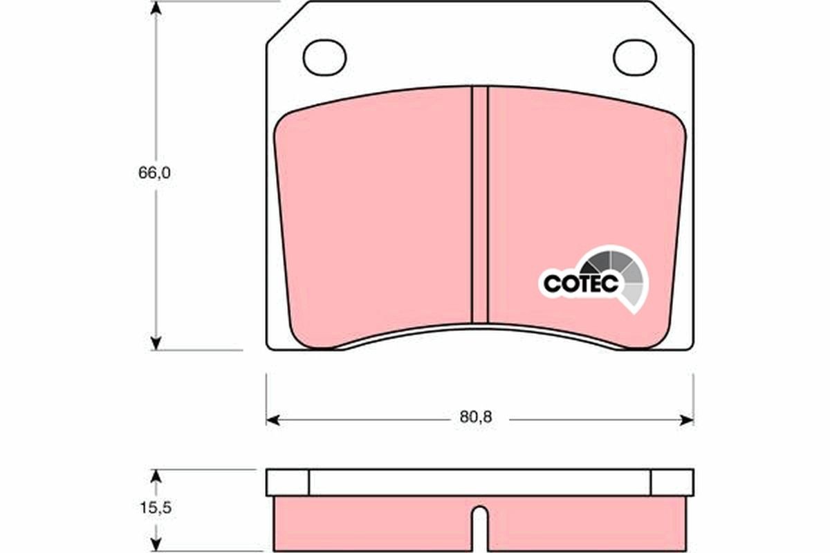 TRW Brake pad set Article number: GDB557 cheaply