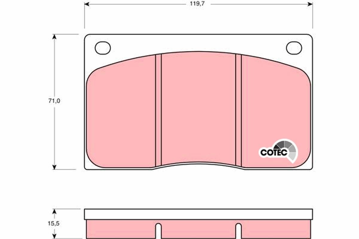 TRW Brake pad set Article number: GDB585 cheaply