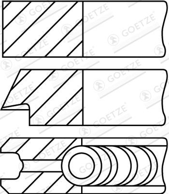 GOETZE ENGINE Piston Ring Kit Article number: 08-524107-10 cheaply
