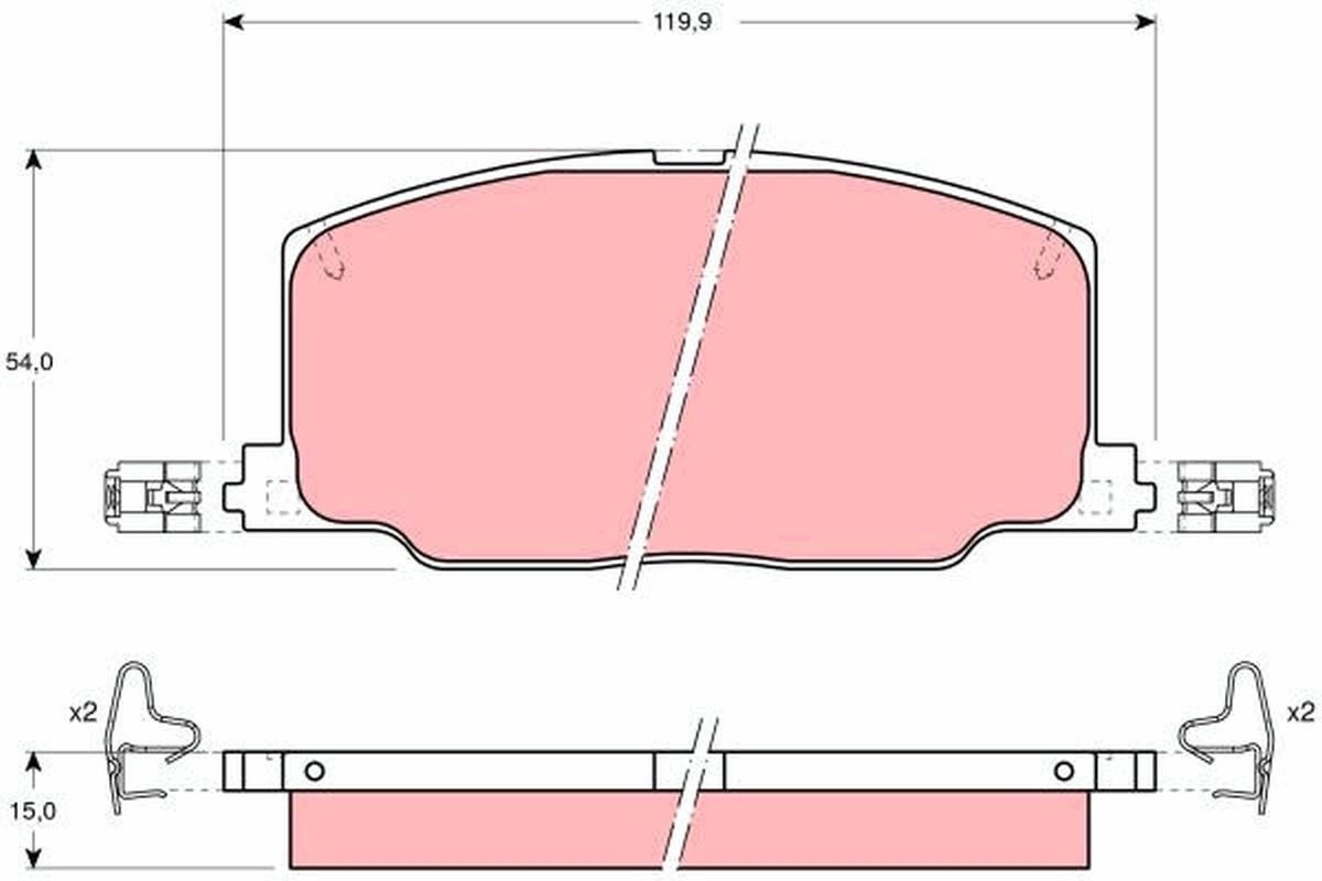 TRW Brake pad set Article number: GDB798 cheaply