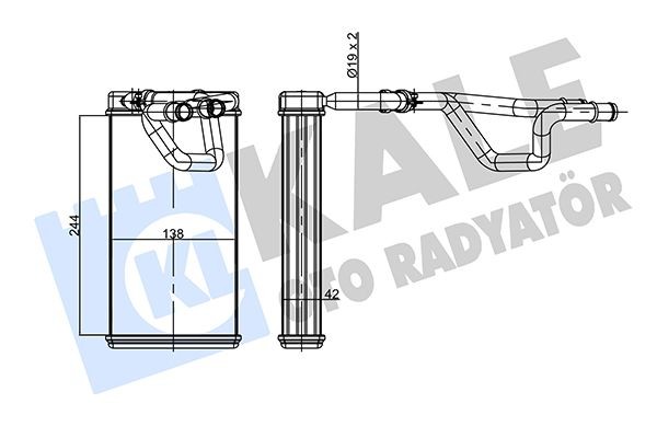 KALE OTO RADYATOR Heater matrix Article number: 360725 cheaply