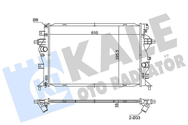 KALE OTO RADYATOR Engine radiator Article number: 363270 cheaply