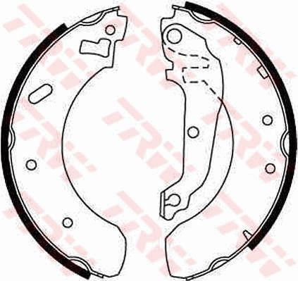 TRW Brake Shoe Set Article number: GS6215 cheaply