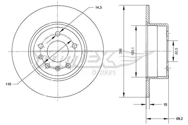 TOMEX brakes Brake pad set Article number: TX 60-69 cheaply