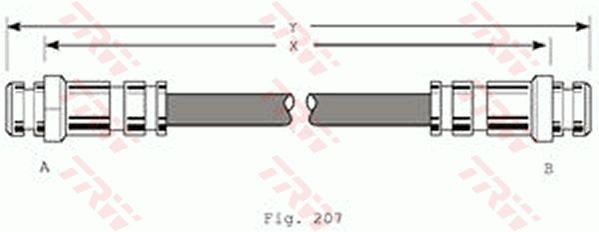 TRW Brake hose Article number: PHA167 cheaply