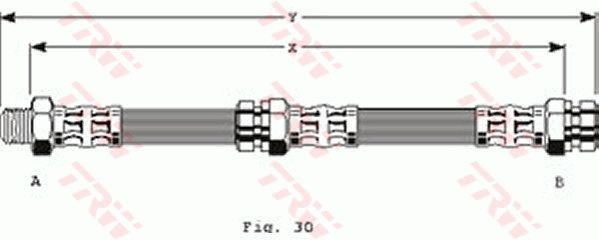 TRW Brake hose Article number: PHD327 cheaply