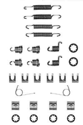 TRW SFK44 Accessory Kit, brake shoes SAMBA 0.9 (51A601, 51A591) 42 PS Petrol 1987