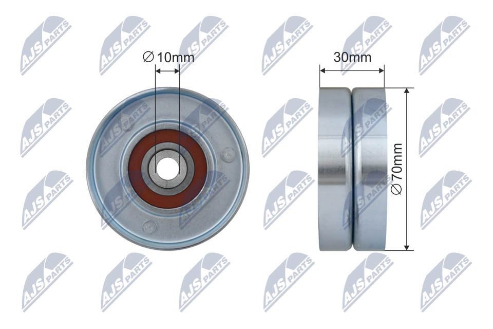 NTY Deflection / Guide Pulley, v-ribbed belt Article number: RRK-TY-008 cheaply