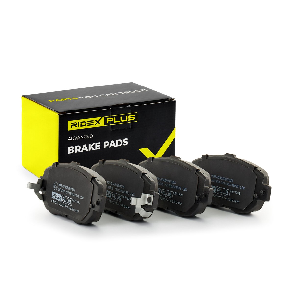 RIDEX PLUS Brake pad set Article number: 402B0349P cheaply