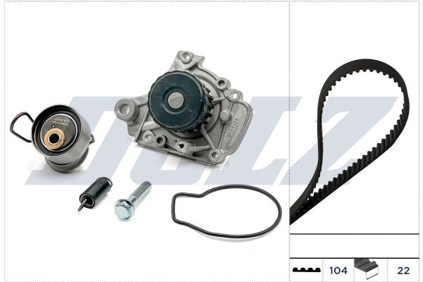 DOLZ Water pump and timing belt kit Article number: KD257 cheaply
