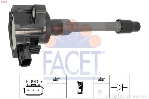 FACET Ignition coil Article number: 9.6554 cheaply