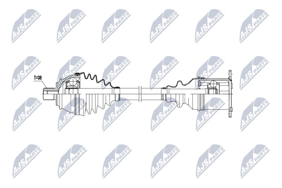 NTY Drive shaft Article number: NPW-AU-057 cheaply
