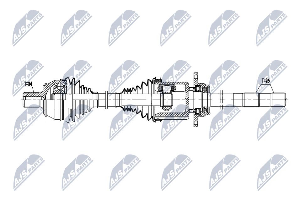 NTY Drive shaft Article number: NPW-ME-184 cheaply