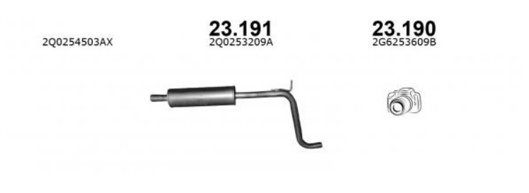 IZAWIT Rear silencer Article number: 23.190 cheaply