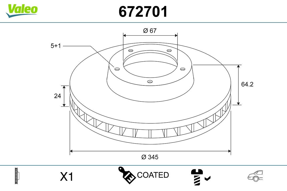 VALEO Brake disc Article number: 672701 cheaply