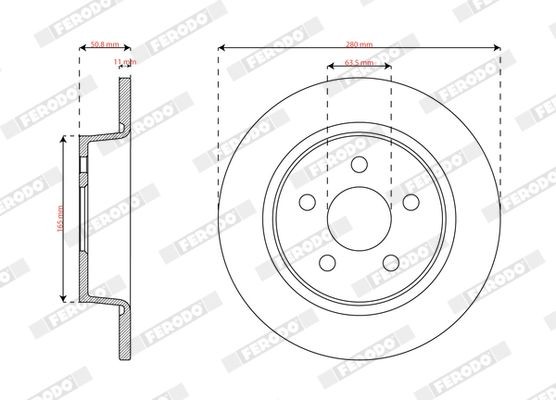 FERODO Brake disc Article number: DDF3123 cheaply