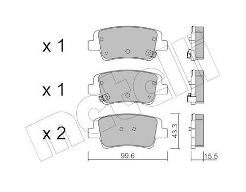 METELLI Brake pad set Article number: 22-1371-0 cheaply