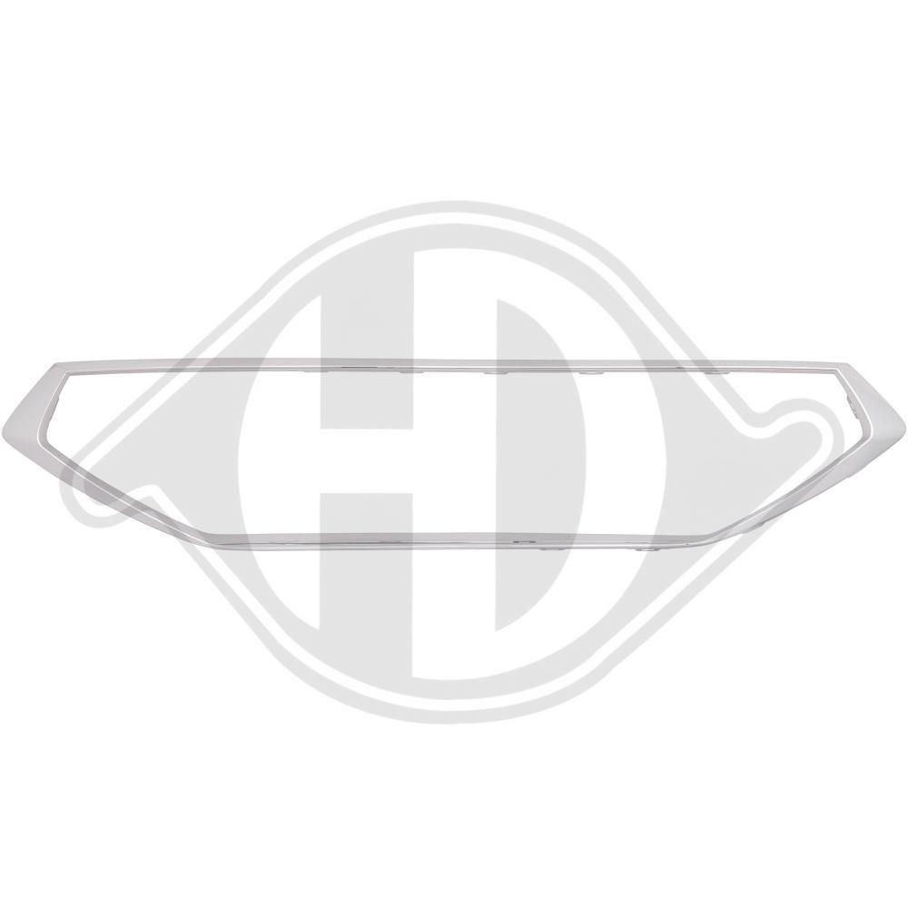 DIEDERICHS 7434038 Pynte- / beskyttelsesliste, kølergitter LEON 1.0 TSI 90 HK Benzin