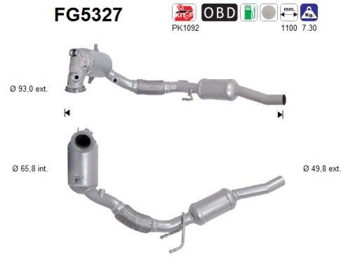 AS Diesel particulate filter Article number: FG5327 cheaply