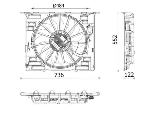 MAHLE ORIGINAL Fan, radiator Article number: CFF 646 000P cheaply