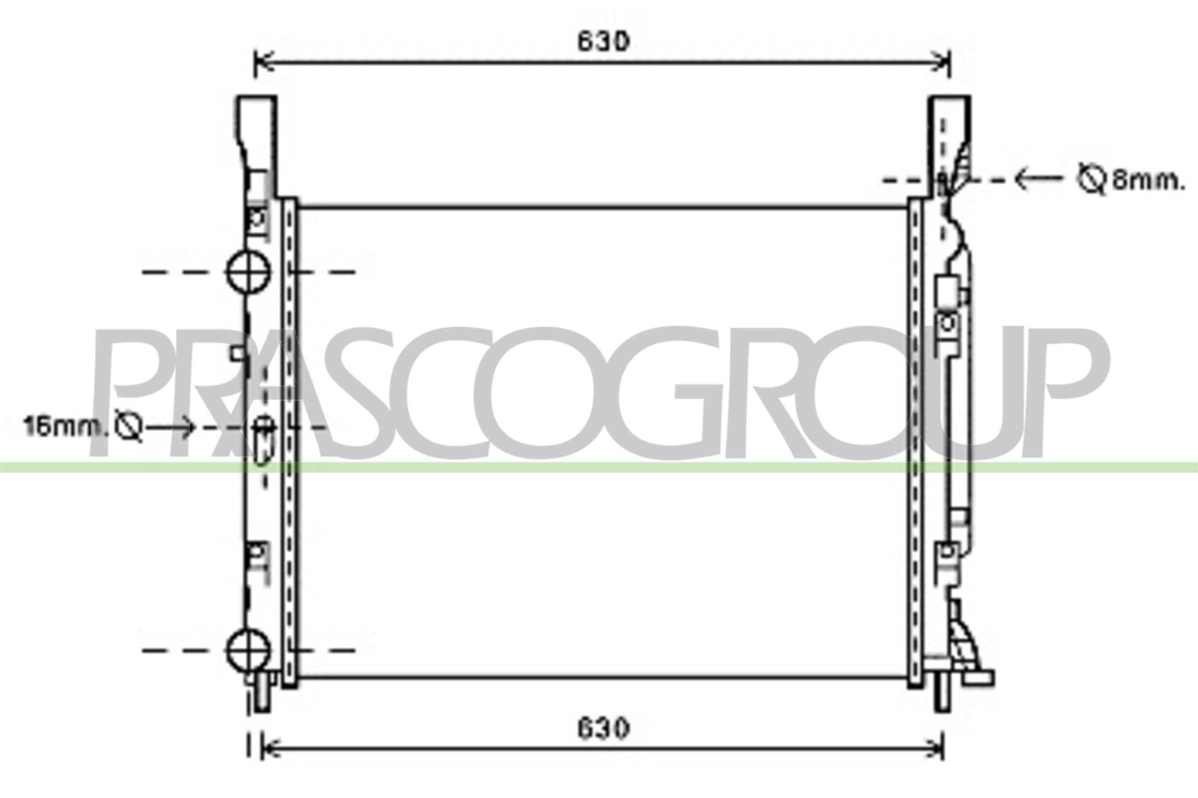 PRASCO Air conditioning condenser Article number: MZ120C001 cheaply