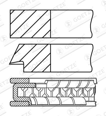 GOETZE ENGINE Piston Ring Kit Article number: 08-440007-00 cheaply